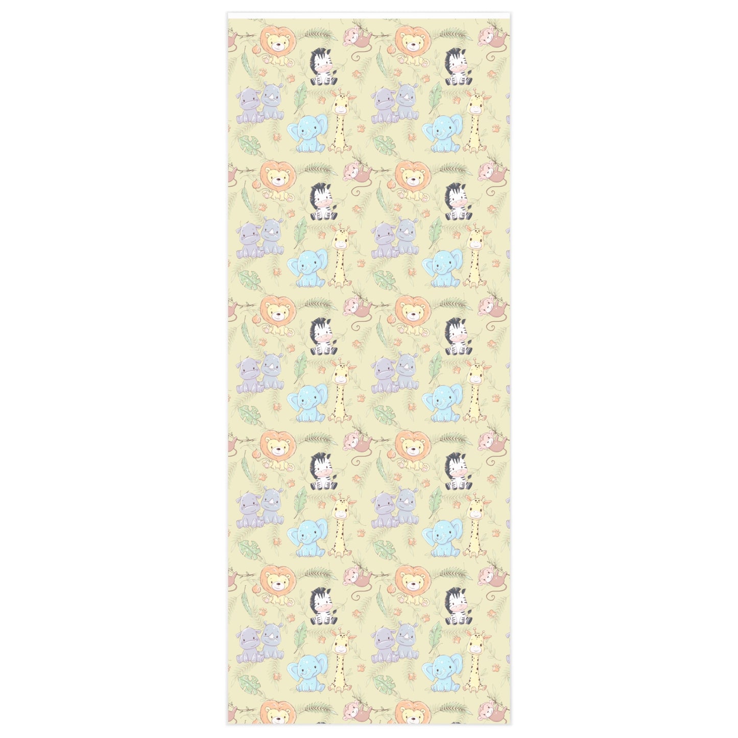 Safari Yellow Baby Shower Wrapping Paper