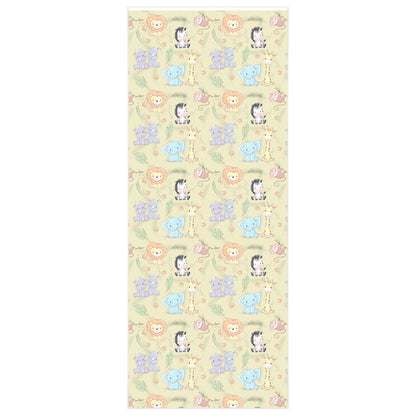 Safari Yellow Baby Shower Wrapping Paper