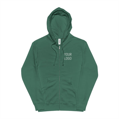 Unisex Fleece Zip Up Hoodie Personalized for Events & Promotions