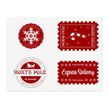 Christmas North Pole, Express Delivery Sticker 5 Sheet Bundle