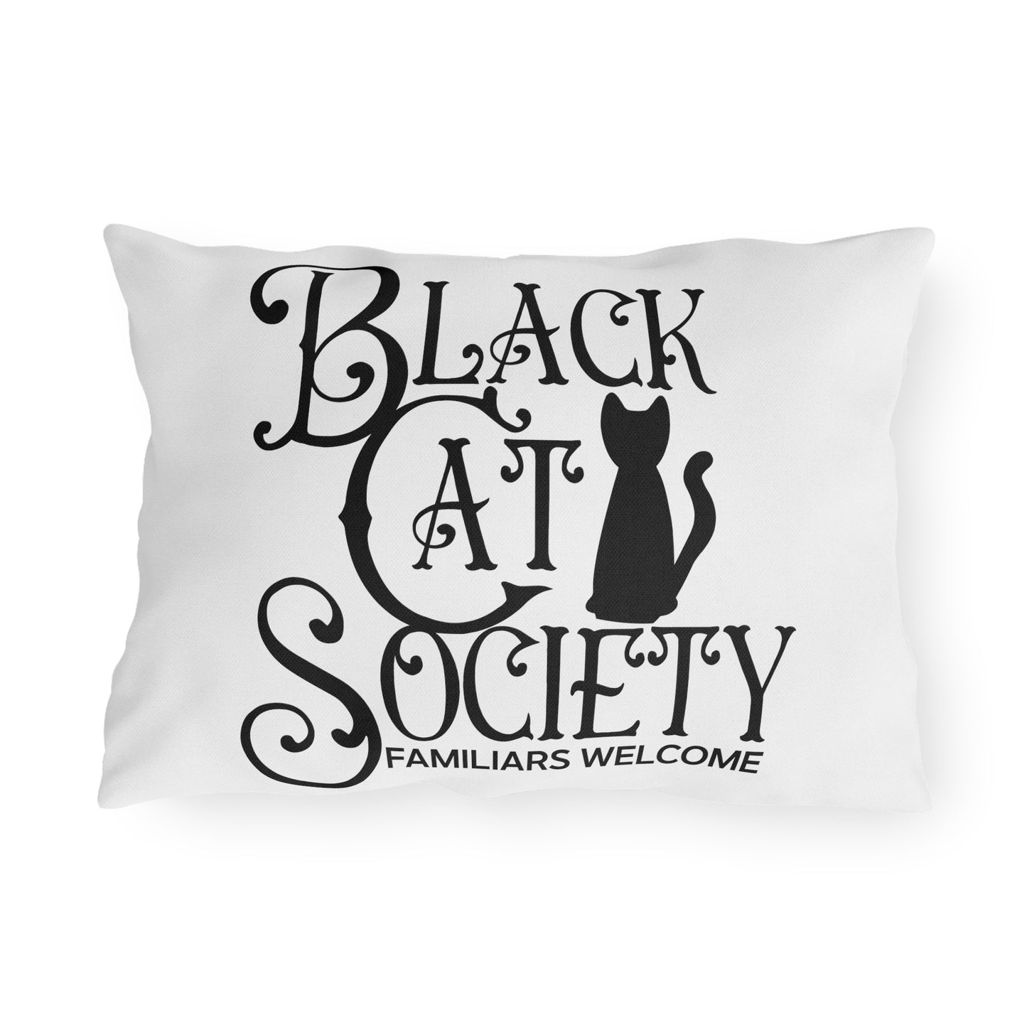 Black Cat Society Outdoor Pillows