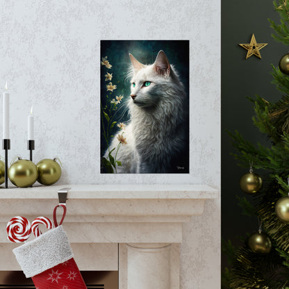 Turkish Angora Cat Premium Matte Vertical Posters