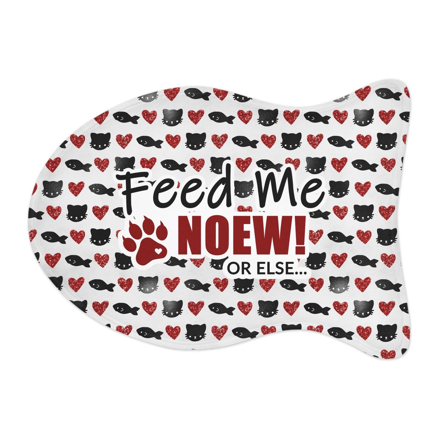 Sassy Pet's Kitty Feed Me Neow! Pet Feeding Mat