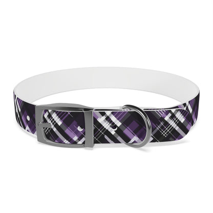 Sassy Pet's Purple, Black & White Plaid Collar