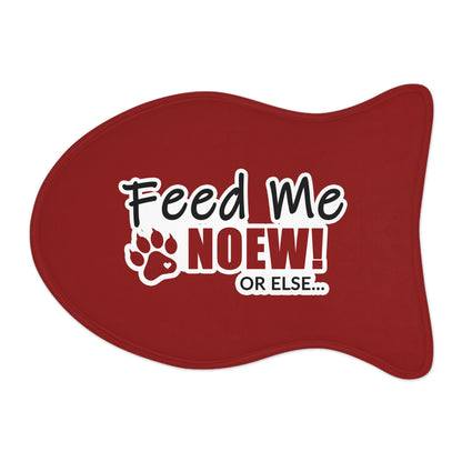 Sassy Pet's Kitty Feed Me Neow! in Red Pet Feeding Mat