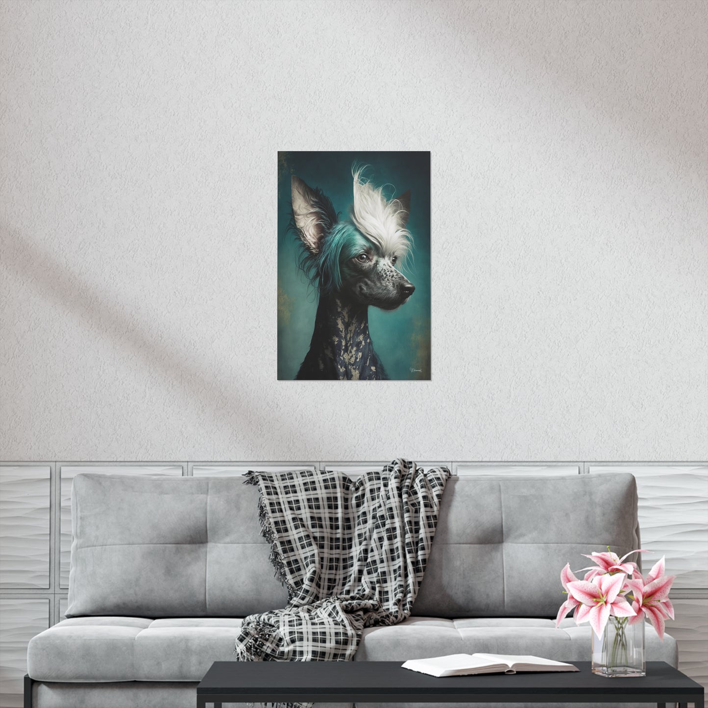 Chinese Crested Dog Premium Matte Vertical Posters