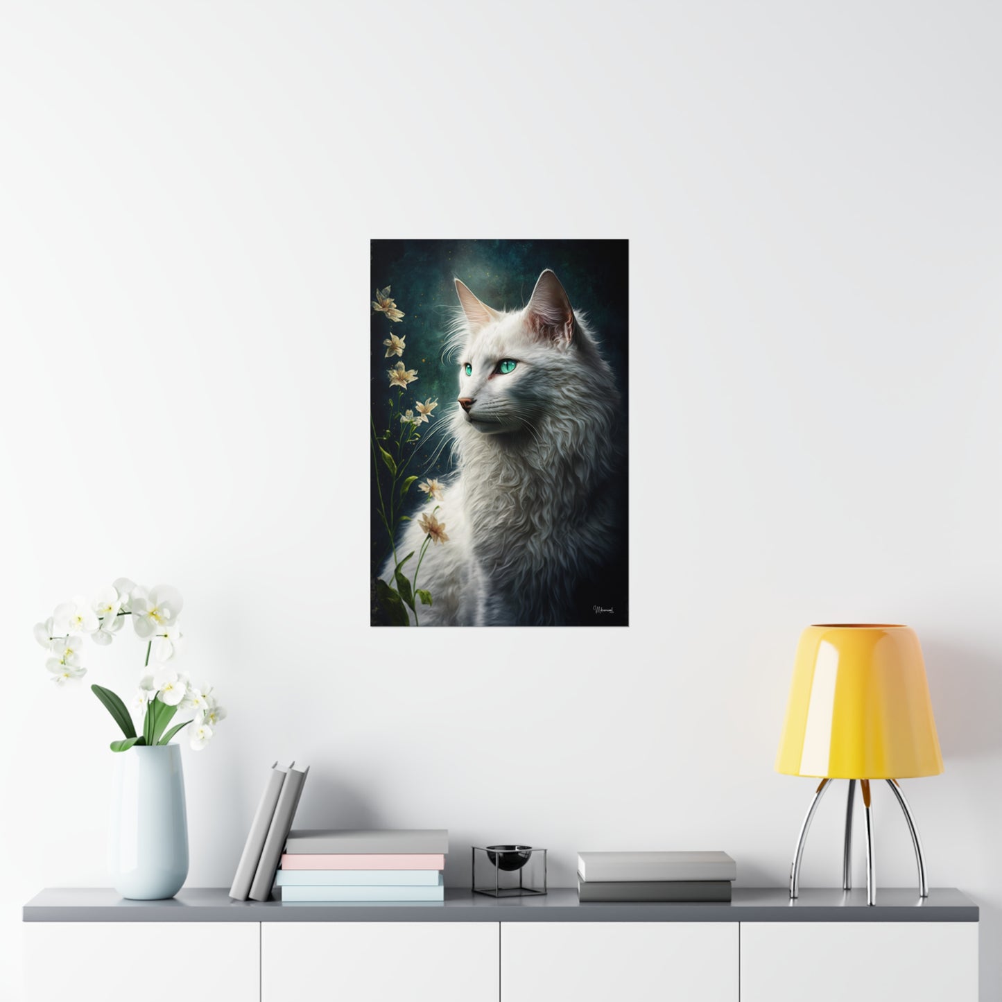 Turkish Angora Cat Premium Matte Vertical Posters