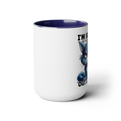 Did I Roll My Eyes Out Loud- Two-Tone Coffee Mugs, 15oz