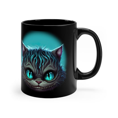 Cheshire Cat - It's Always Tea Time Black Mug 15oz