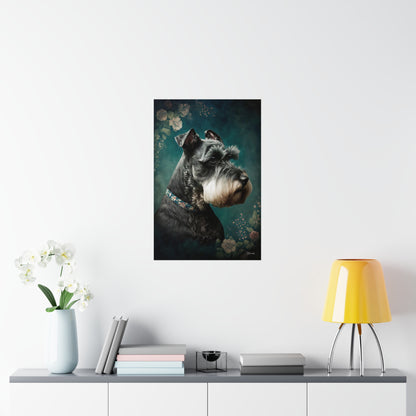 Miniature Schnauzer Dog Premium Matte Vertical Posters