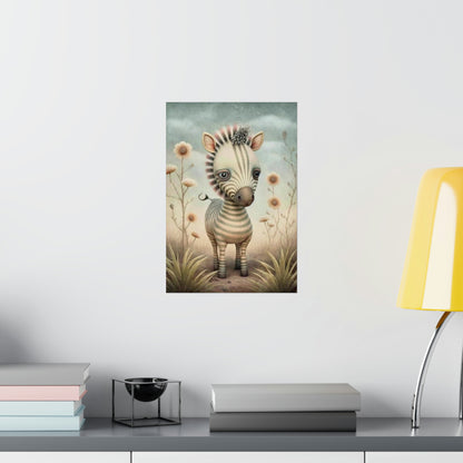 Safari Kids Collection- Zebra Premium Matte Vertical Posters