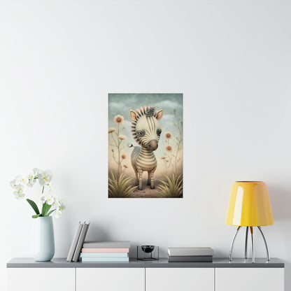 Safari Kids Collection- Zebra Premium Matte Vertical Posters