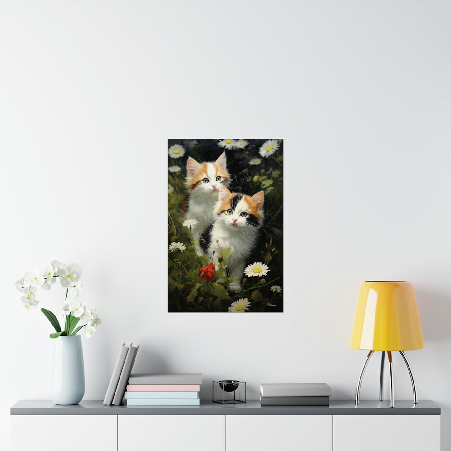 Kittens in the Garden Premium Matte Vertical Posters