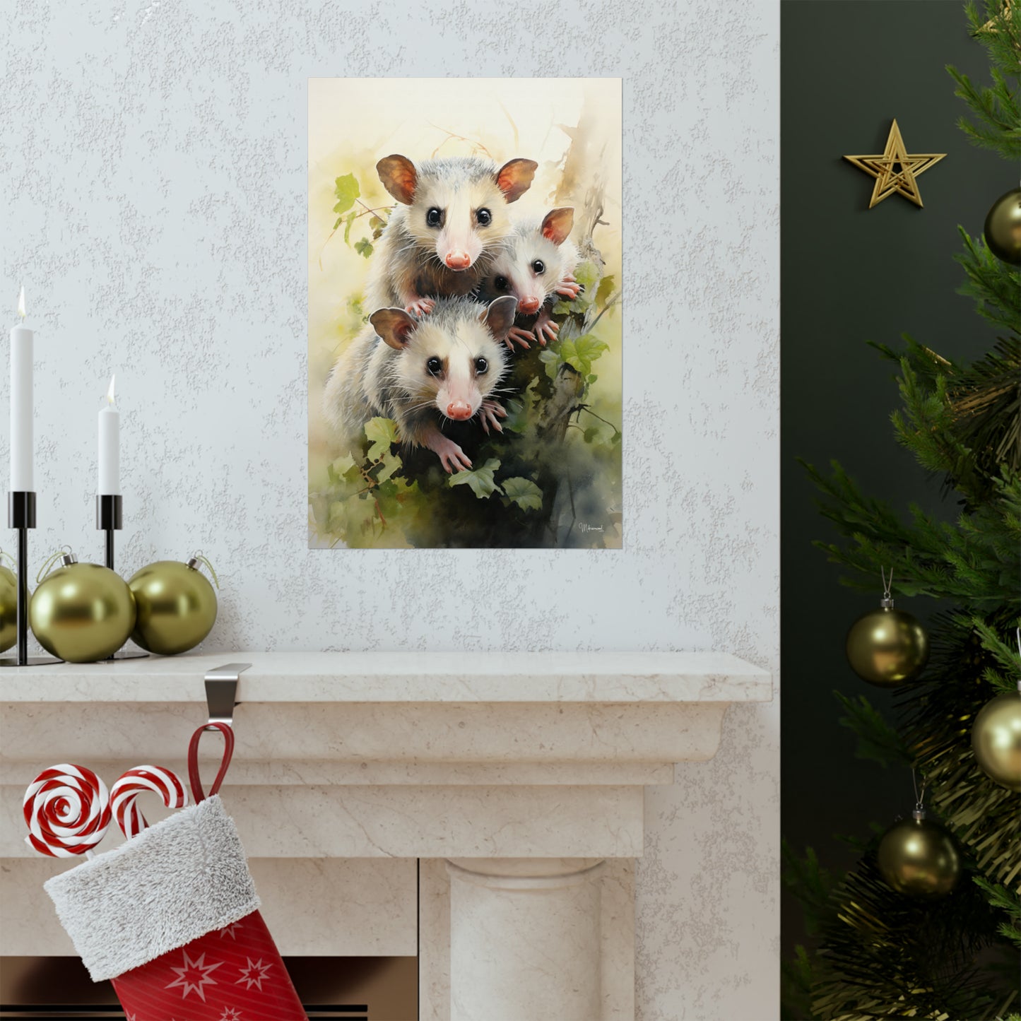 Possum Family Premium Matte Vertical Posters