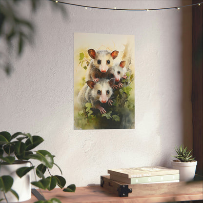 Possum Family Premium Matte Vertical Posters