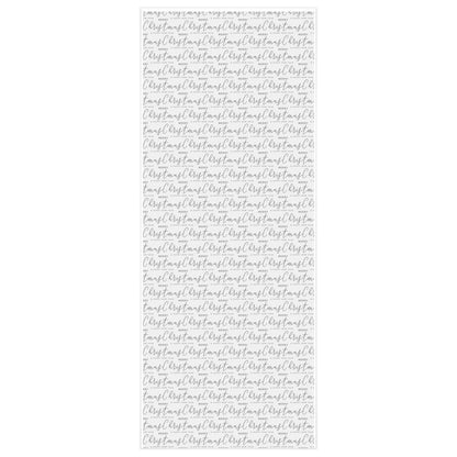 White Merry Christmas Wrapping Paper