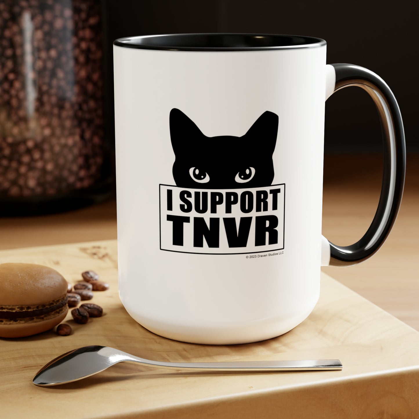 I Support TNVR Two-Tone Coffee Mugs, 15oz