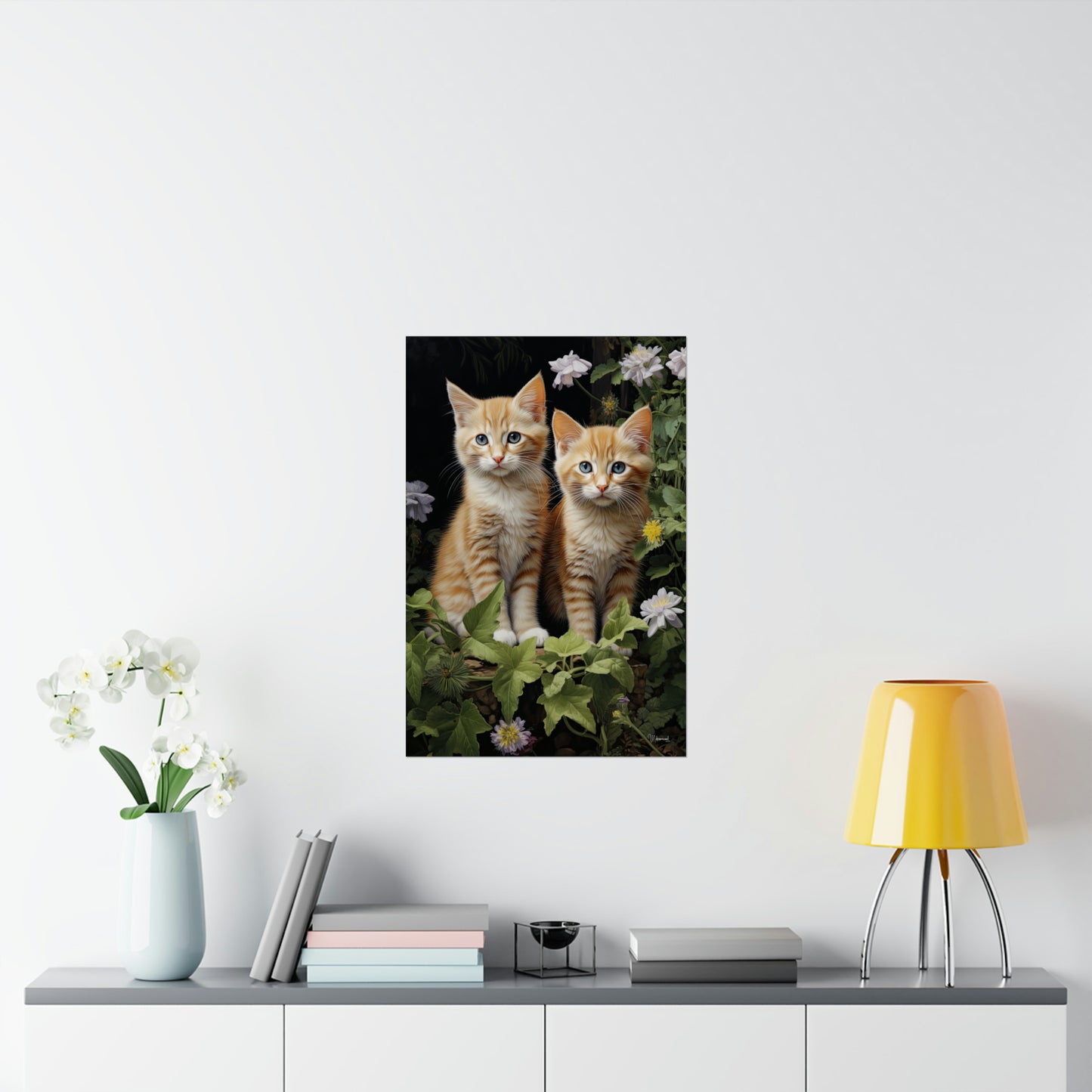 Kittens in the Garden Premium Matte Vertical Posters