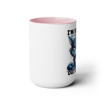 Did I Roll My Eyes Out Loud- Two-Tone Coffee Mugs, 15oz