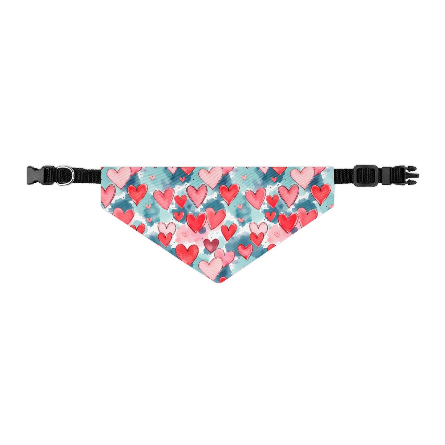 Sassy Pet's Bandana Collar - Doodle Hearts