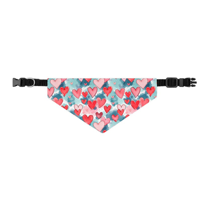 Sassy Pet's Bandana Collar - Doodle Hearts