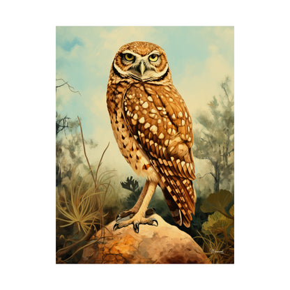 Burrowing Owl Premium Matte Vertical Posters