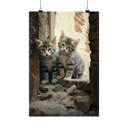 Street Kittens Premium Matte Vertical Posters