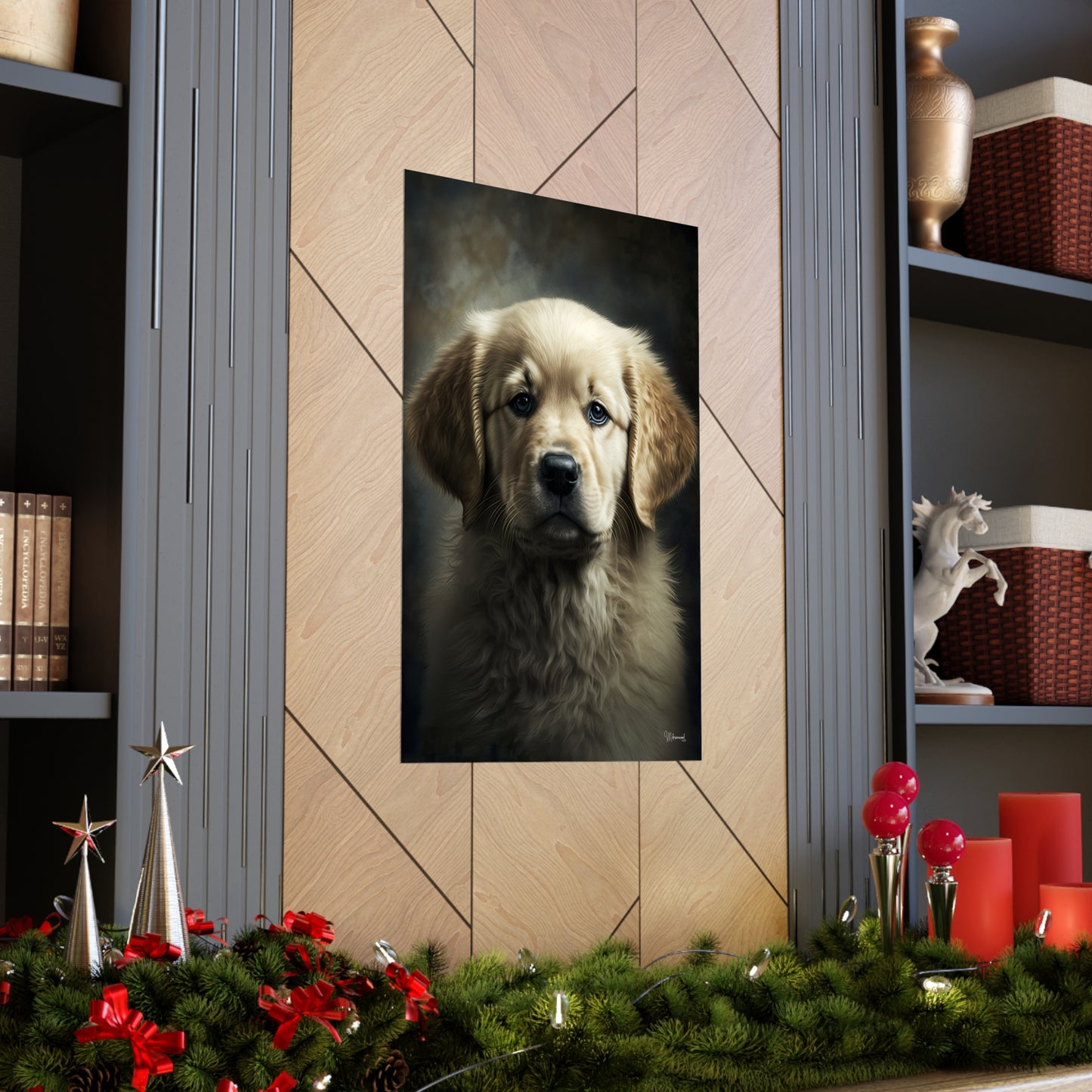 Golden Retriever Puppy Premium Matte Vertical Posters