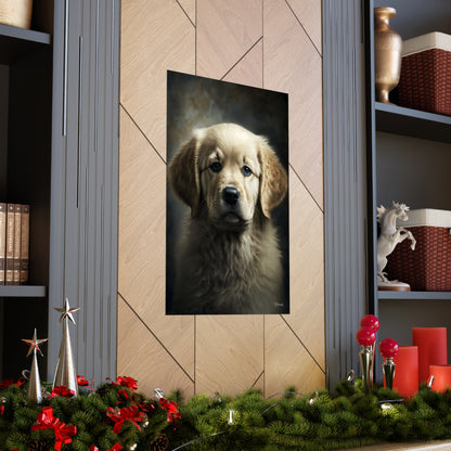 Golden Retriever Puppy Premium Matte Vertical Posters