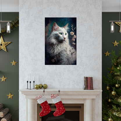 Turkish Angora Cat Premium Matte Vertical Posters