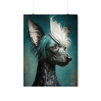 Chinese Crested Dog Premium Matte Vertical Posters