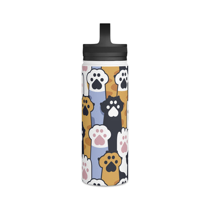 Talk to the Paw! Stainless Steel Water Bottle, Handle Lid