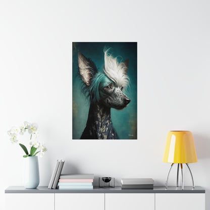 Chinese Crested Dog Premium Matte Vertical Posters