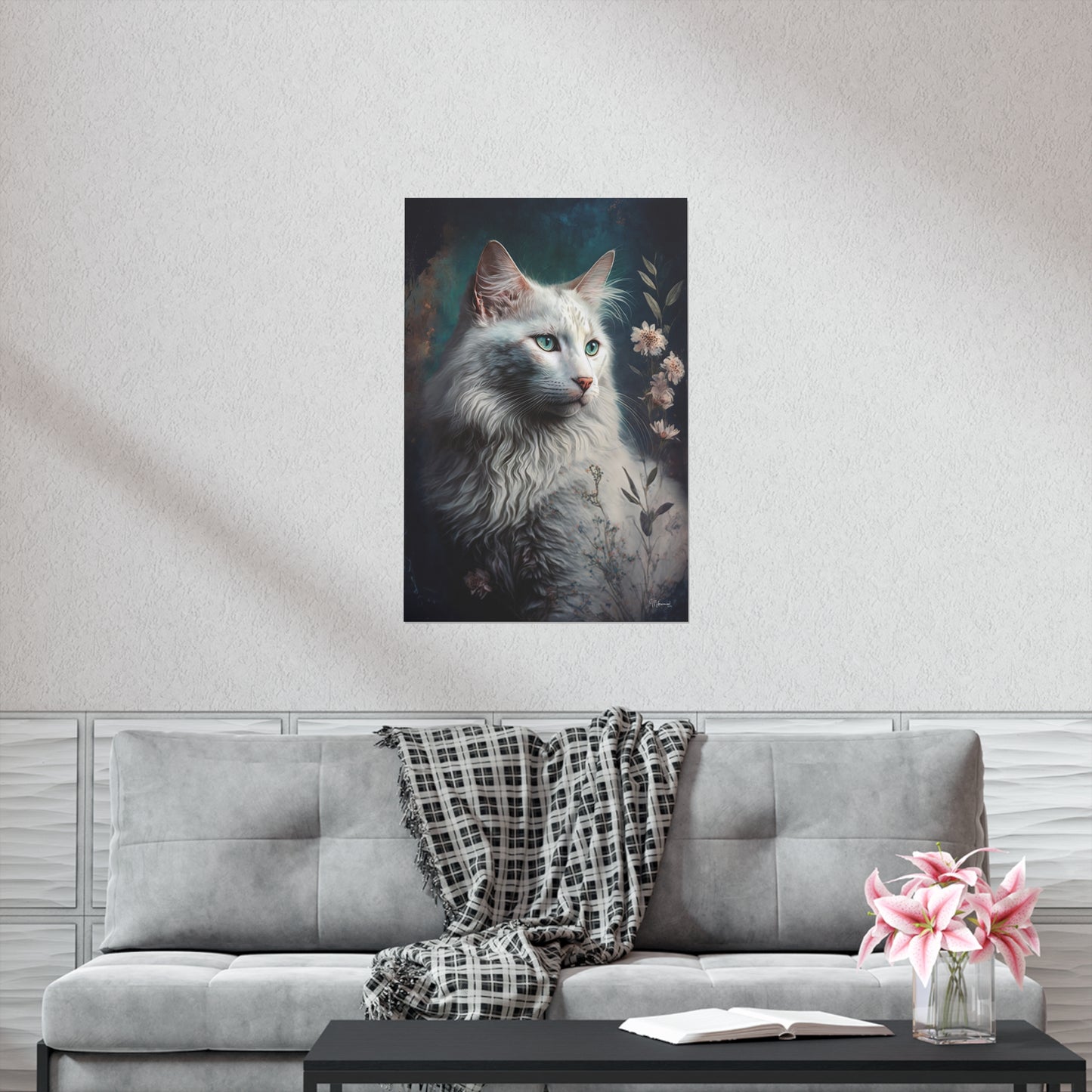 Turkish Angora Cat Premium Matte Vertical Posters