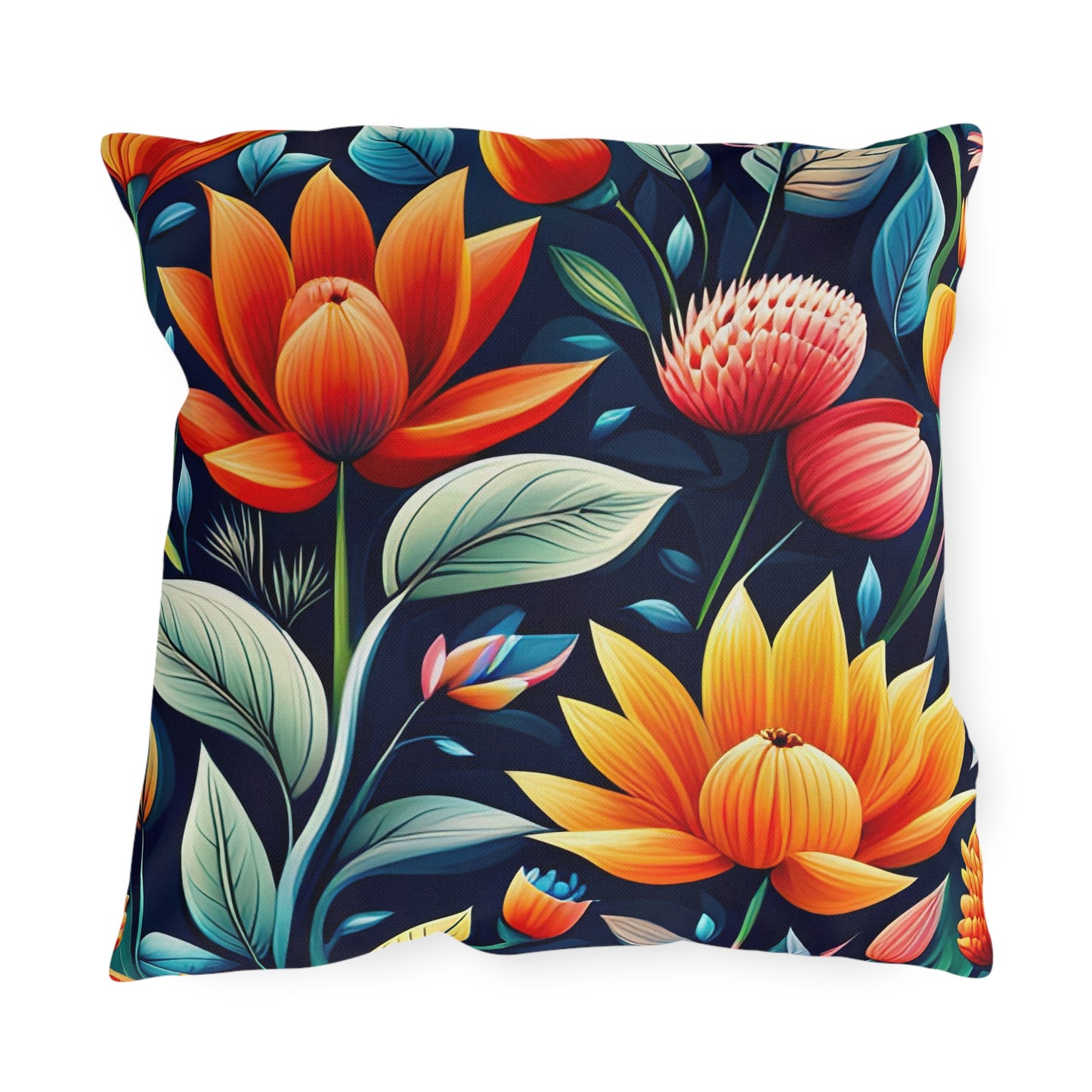 Tropical Floral Outdoor Pillows