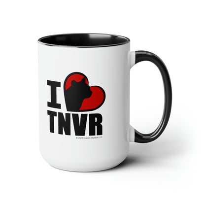 I Heart TNVR Two-Tone Coffee Mugs, 15oz