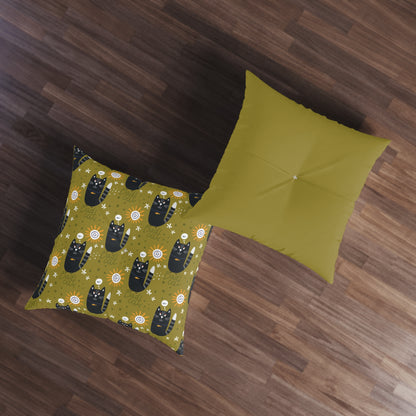 Sassy Pet's Bad Cat Tufted Floor Pillow, Square