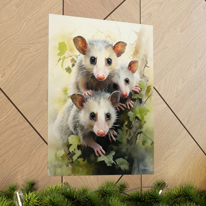 Possum Family Premium Matte Vertical Posters