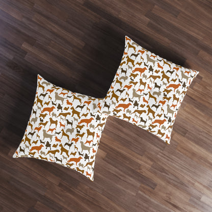 Sassy Pet's I Love Dogs! Tufted Floor Pillow, Square