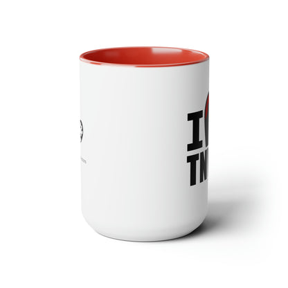 I Heart TNVR Two-Tone Coffee Mugs, 15oz