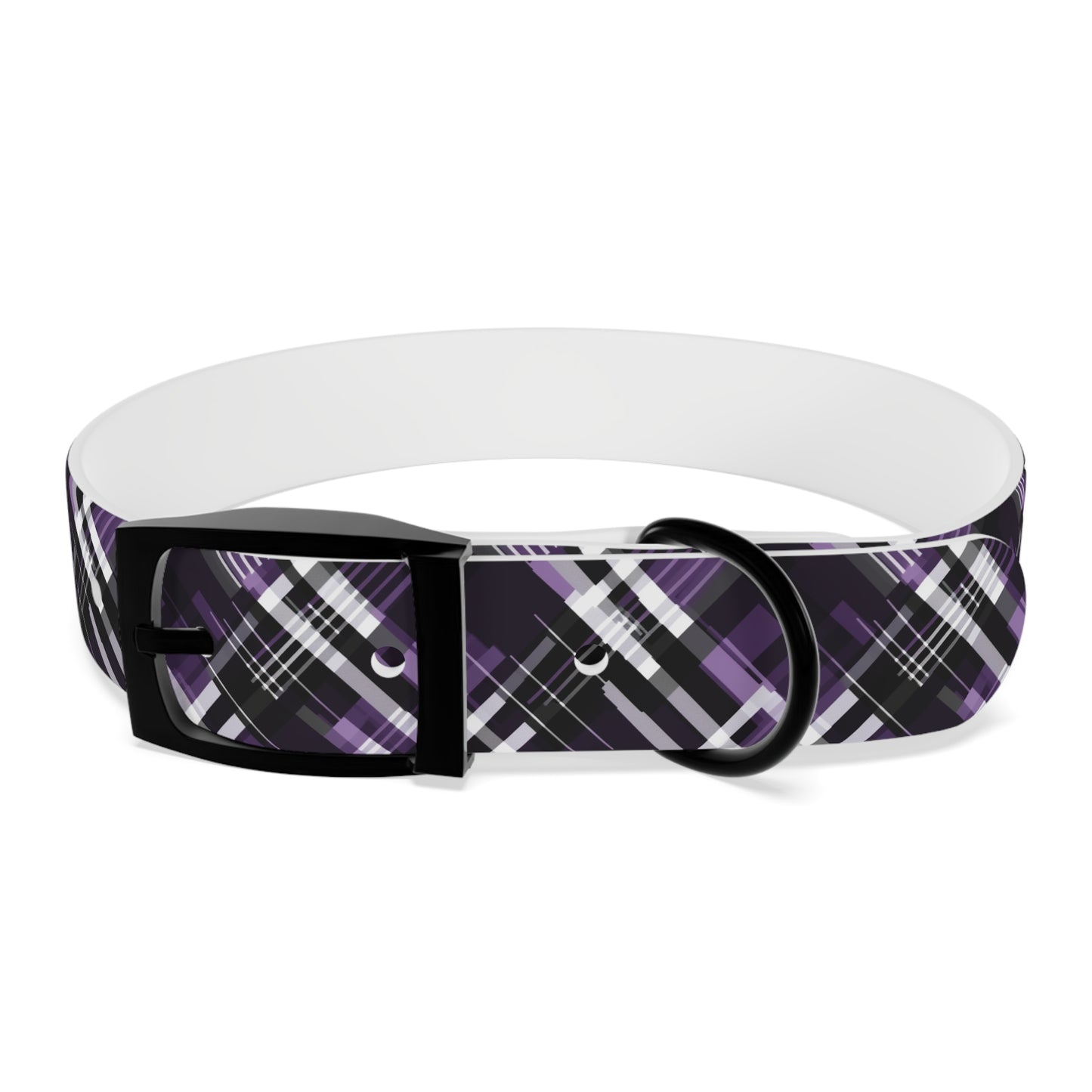 Sassy Pet's Purple, Black & White Plaid Collar