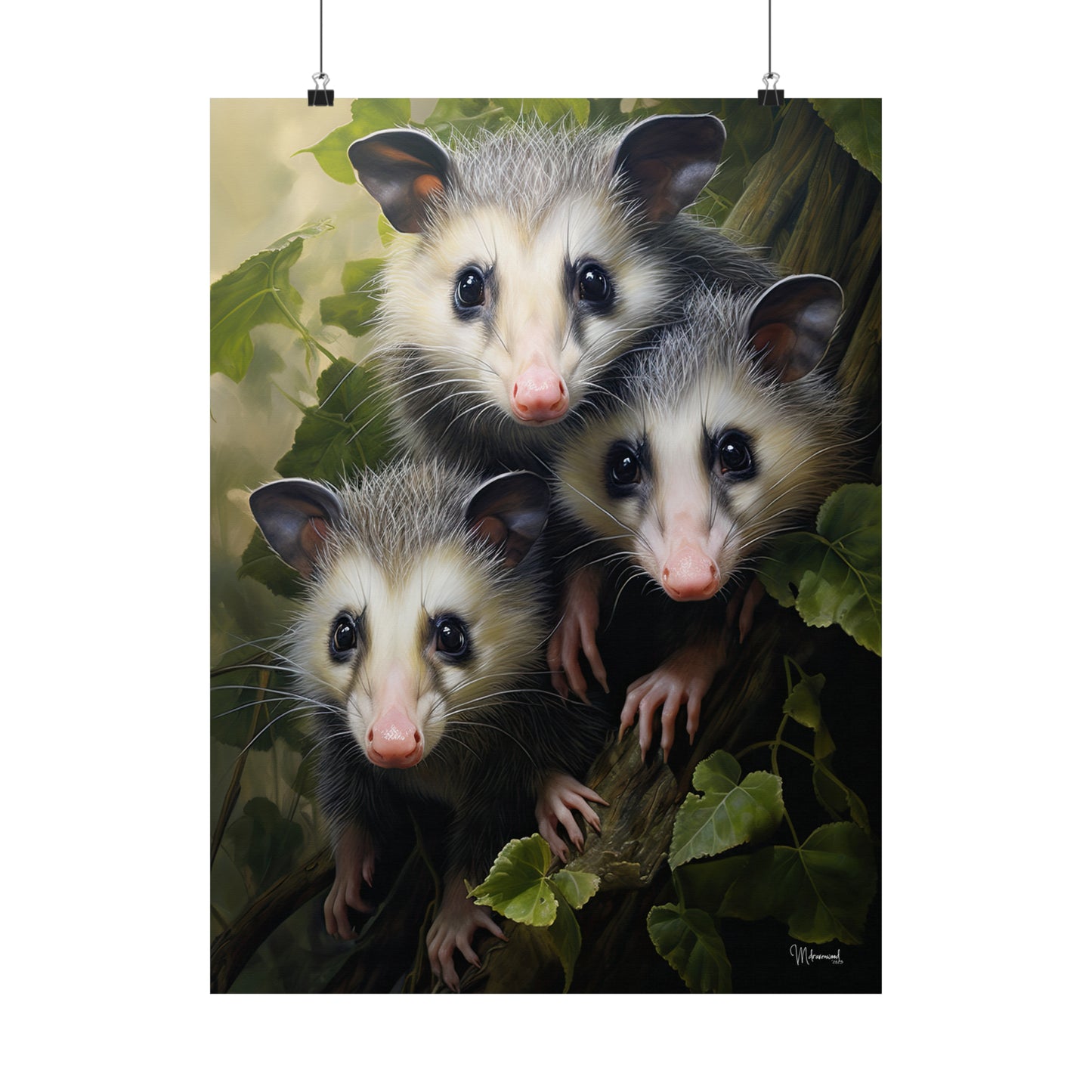 Possum Family Premium Matte Vertical Posters