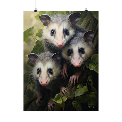 Possum Family Premium Matte Vertical Posters