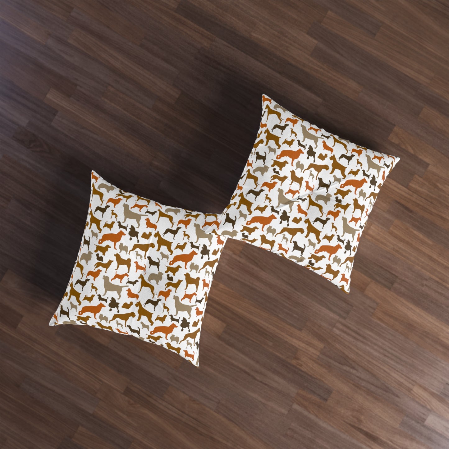 Sassy Pet's I Love Dogs! Tufted Floor Pillow, Square