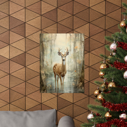 White-Tailed Deer in Florida Forest Premium Matte Vertical Posters