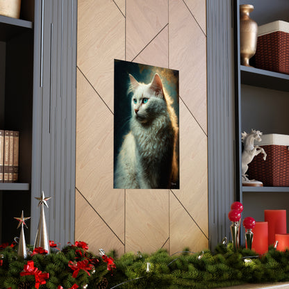 Turkish Angora Cat Premium Matte Vertical Posters