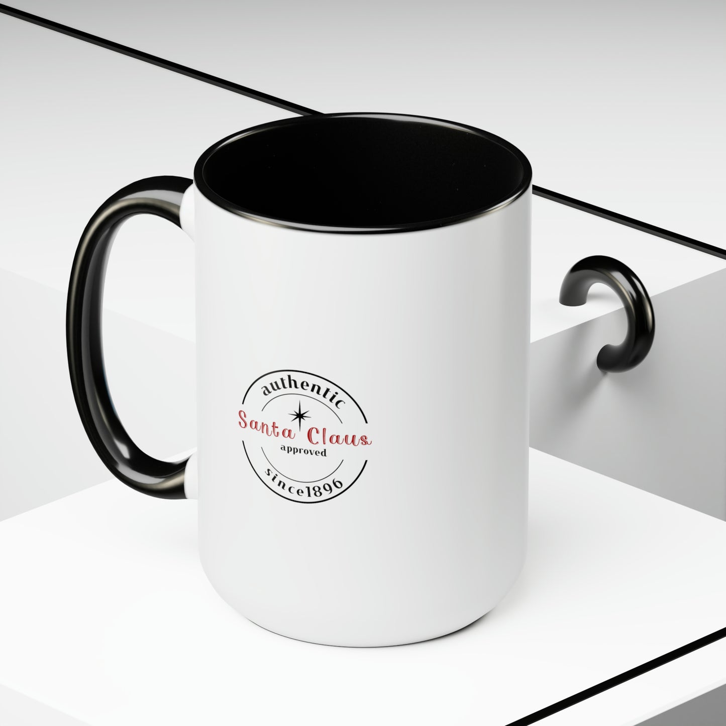 Most Likely to be on the Naughty List Two-Tone Coffee Mugs, 15oz