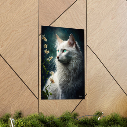 Turkish Angora Cat Premium Matte Vertical Posters