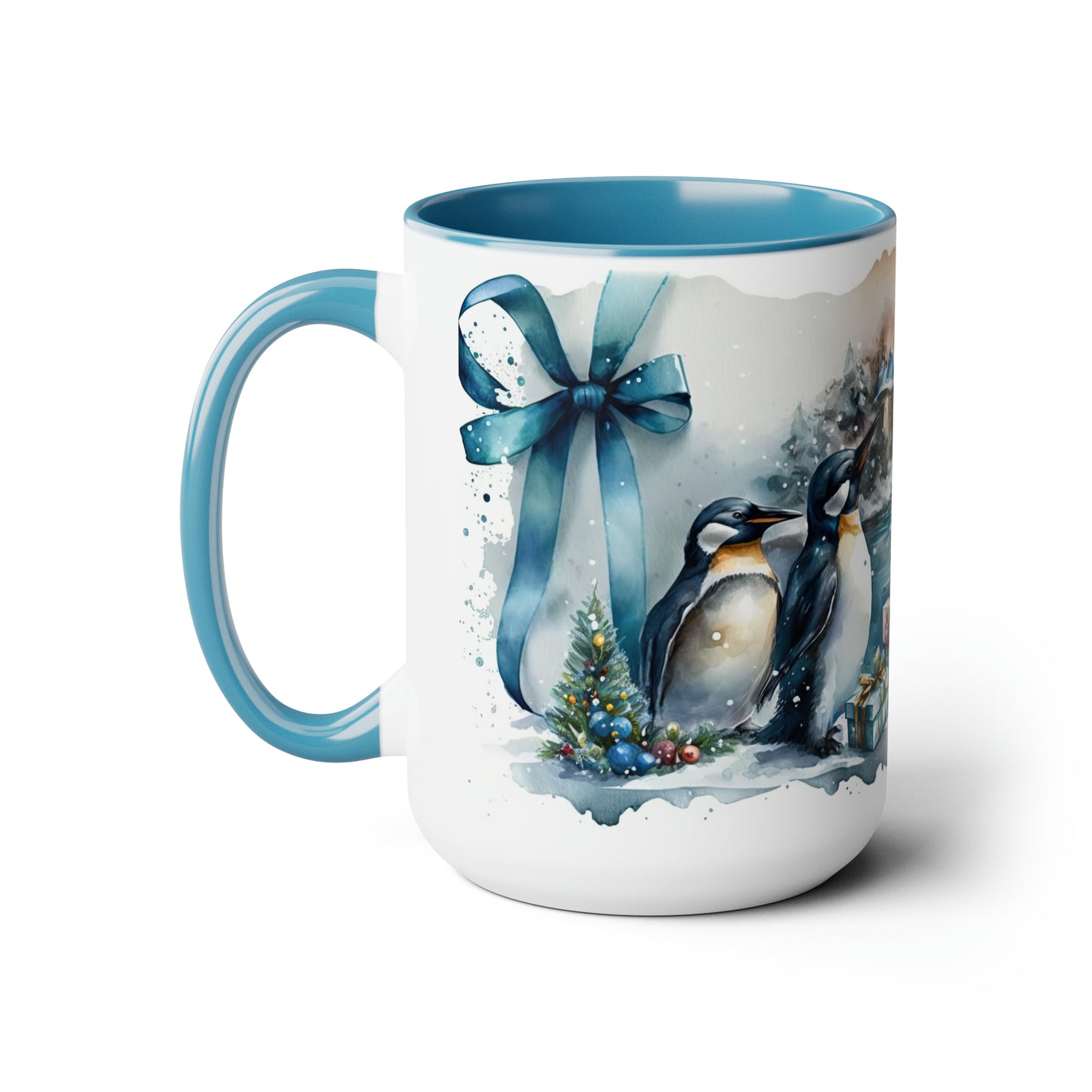 Penguin Christmas Wonderland Coffee Mugs, 15oz