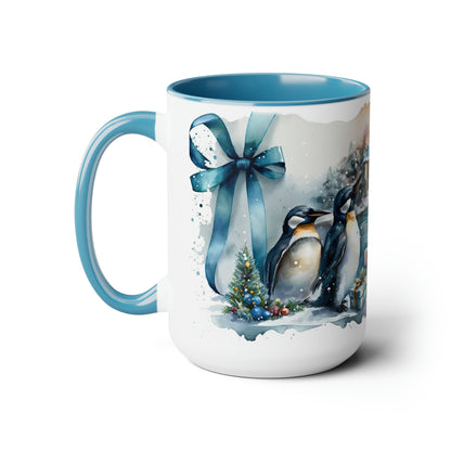 Penguin Christmas Wonderland Coffee Mugs, 15oz